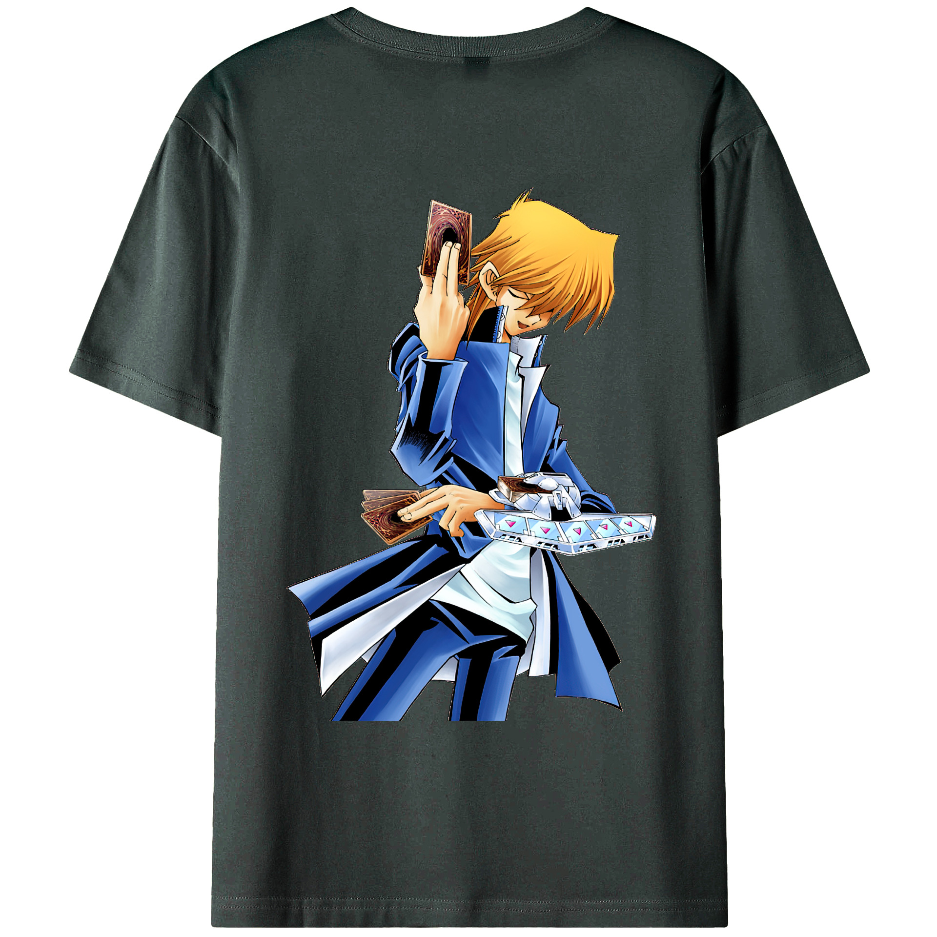 （画像用） 遊☆戯☆王 Yu-Gi-Oh! 綿100％ メンズ半袖Tシャツ（バックプリント） 通気性